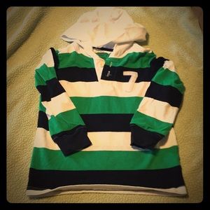 Striped Hooded Shirt